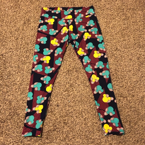 🐭Disco Mickey!🐭 Lularoe Tall n Curvy Leggings - Picture 2 of 5